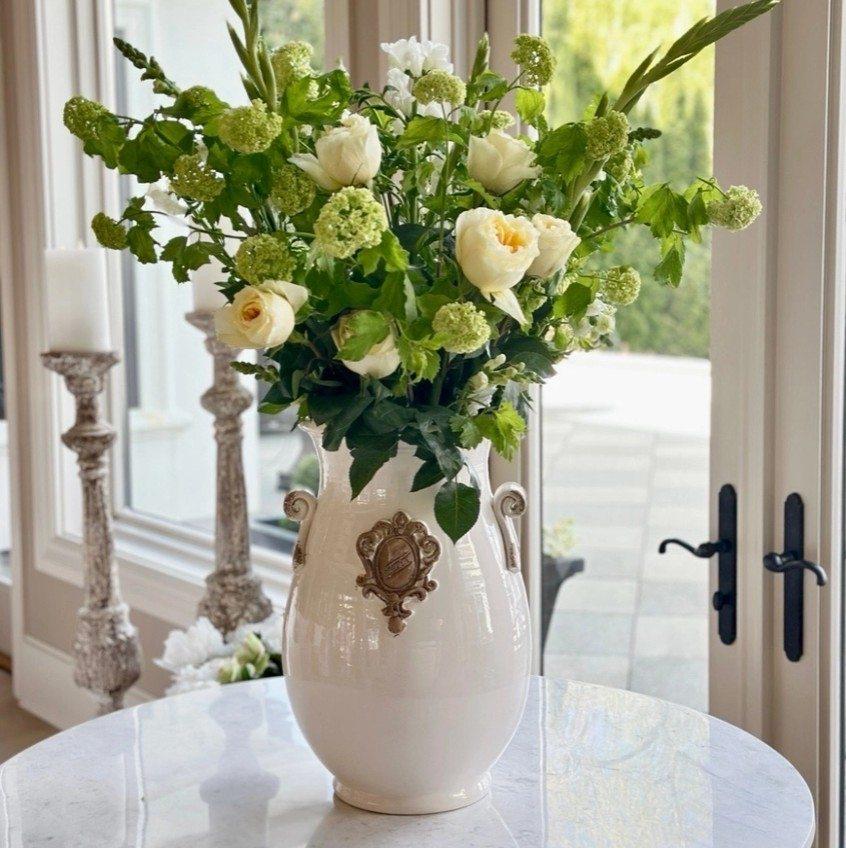Scavo Tall Vase, Cream
