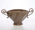 Scavo Twist Bowl with Handles, Taupe