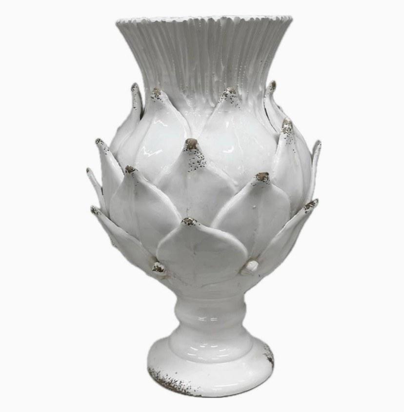 Scavo Harvest Urn Antique White