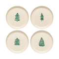 Set 4 salad Dessert plate, Christmas tree