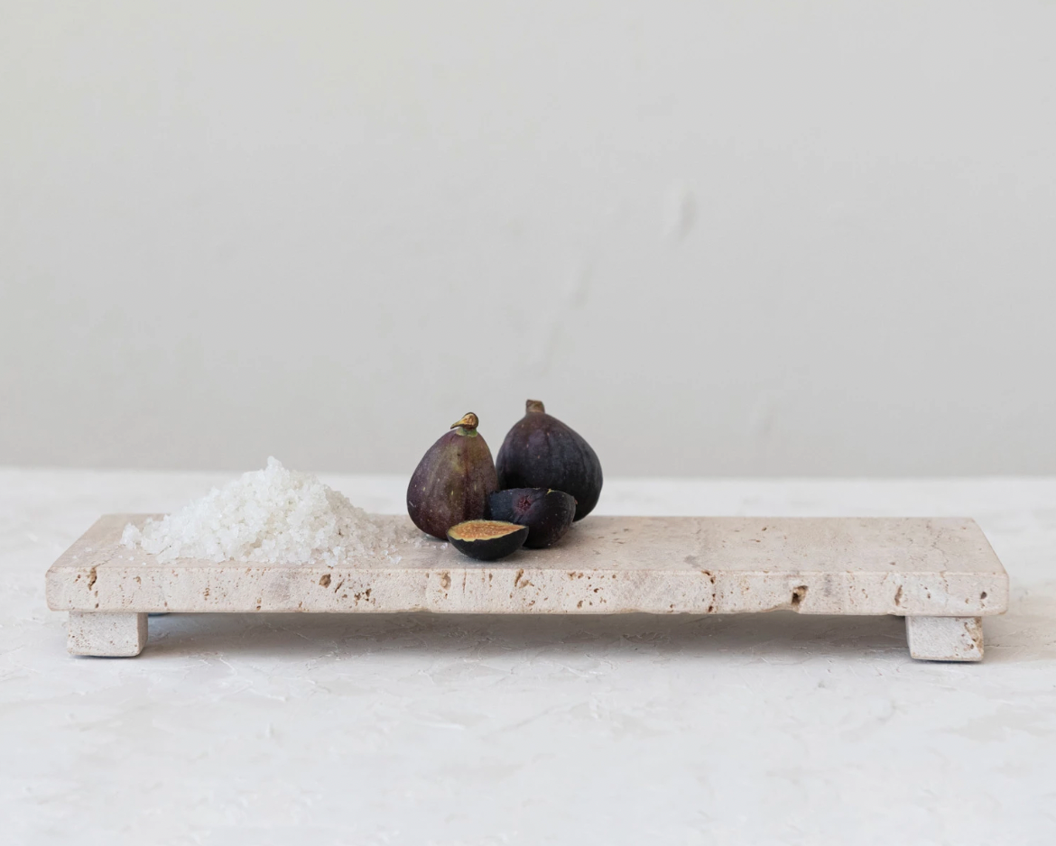 Travertine Footed Serving Board