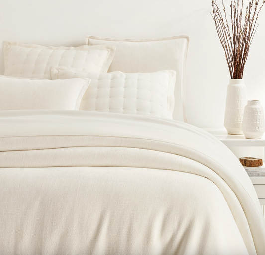Sumptuous Chenille Ivory Coverlet