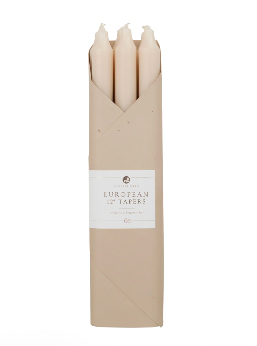 Cream 6 pc 12 in Tapers