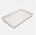 White Textured Guest Towel Tray