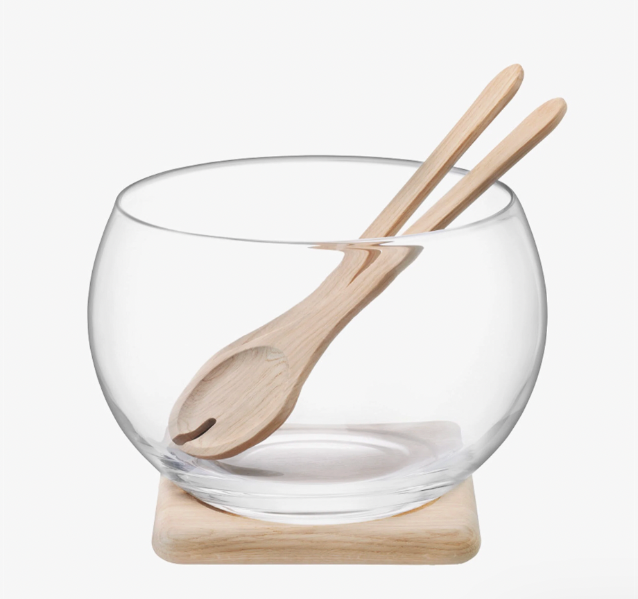 Serve Salad Set & Oak Base