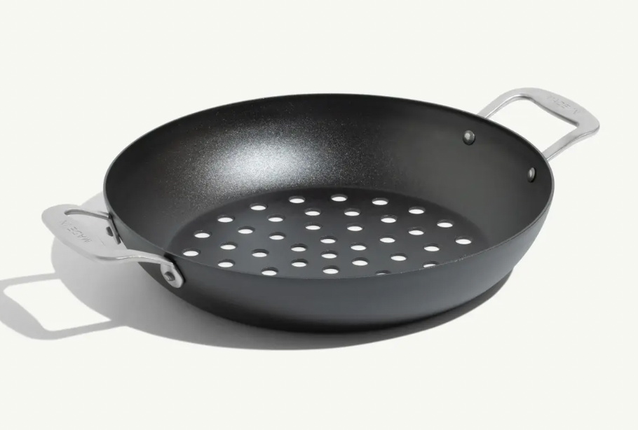 Grill Frying Pan - 12" Seasoned ( Dual Helper Handle)