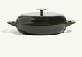 Enameled Cast Iron 5.5qt Dutch Oven- Willow Green w/ Gold Knobs