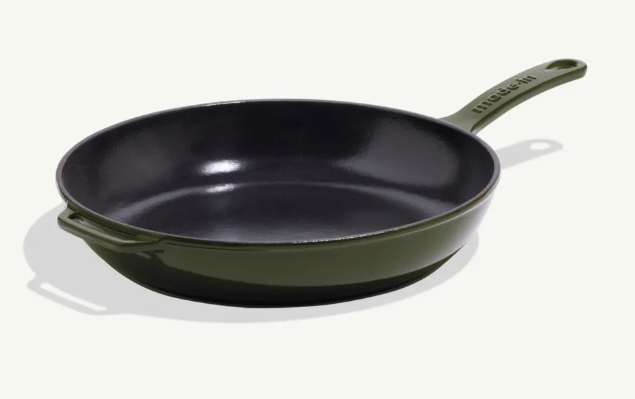 Enameled Cast Iron Skillet- Le Willow Green