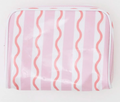 Small Patterned Toiletry Bag Coral Squiggle