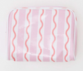 Small Patterned Toiletry Bag Coral Squiggle