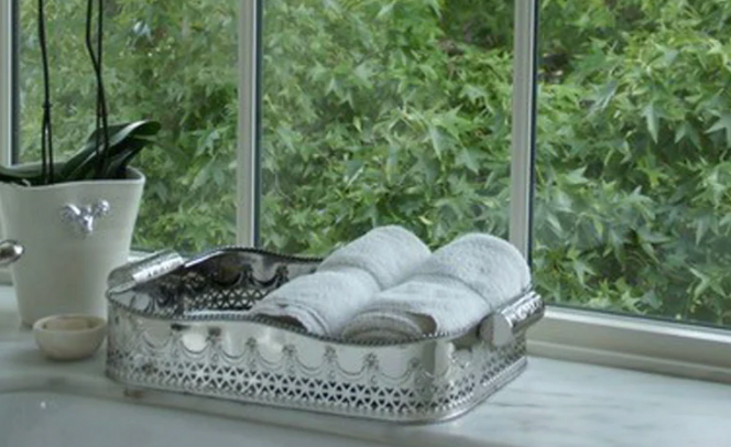 Polished Nickel Embossed Tray (Large)