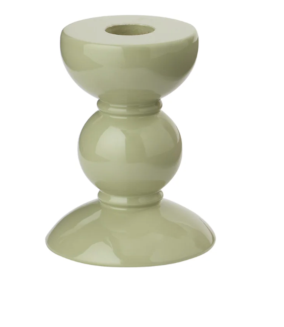 10cm Bobbin Sage Candle Stick