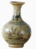 Jingdezhen Hand-Painted Bud Vase With Flower