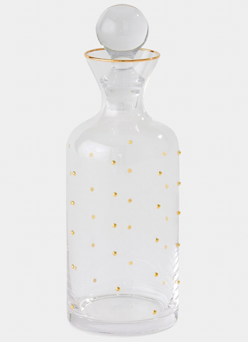 Celebration Decanter-Clear w/Gold Dots