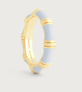 Bamboo Enameled Ring Pale Blue size 8