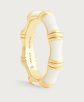 Bamboo Enameled Ring Pale cream size 7