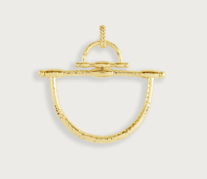 Cheval Bit Pendant, Gold