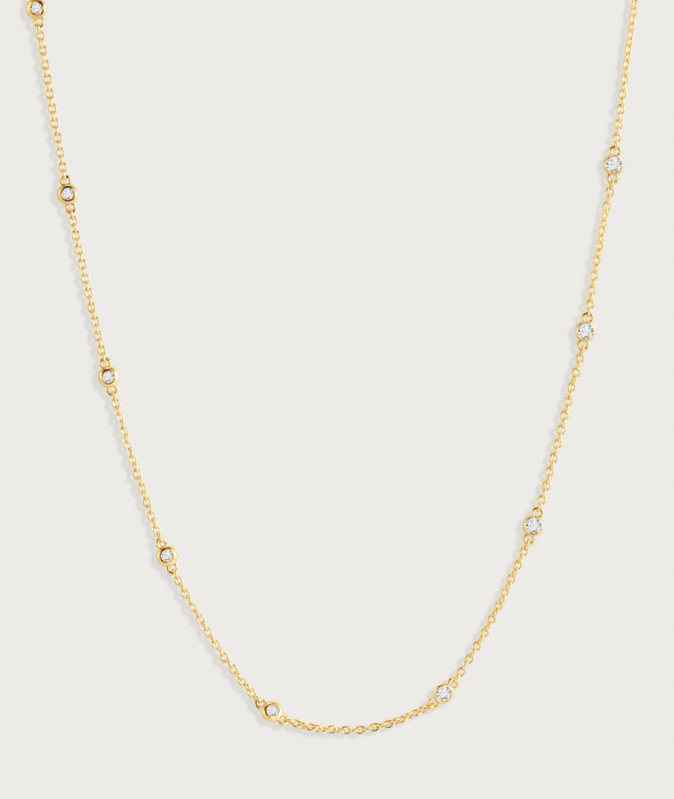 Gold Chain with Crystals