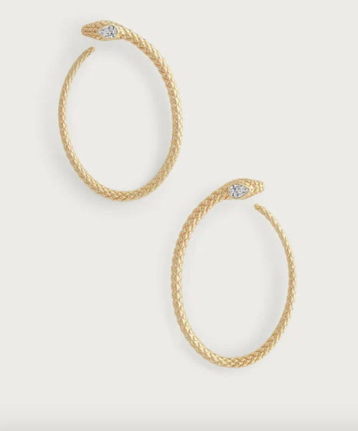 Serpent Hoop Earrings