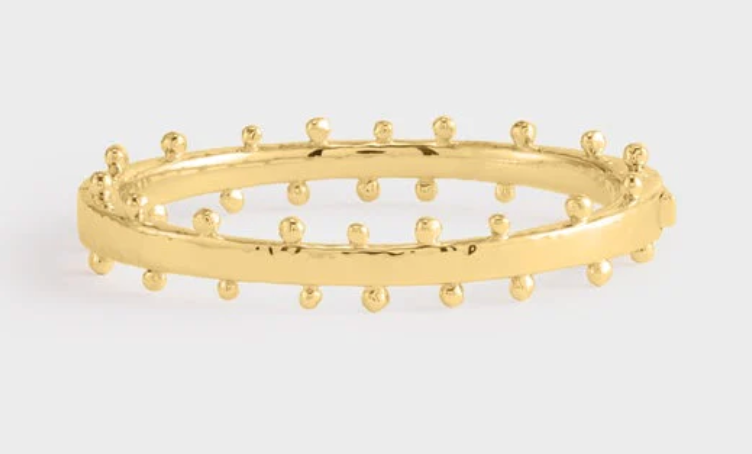 Milos Gold Hinged Bangle