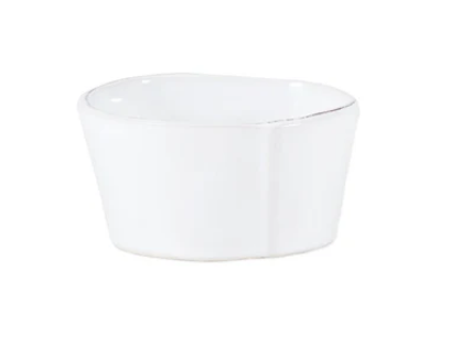 vietri white condiment bowl