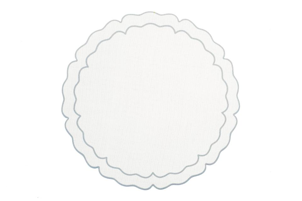Vinilo Scalloped Placemat - Beige Edge