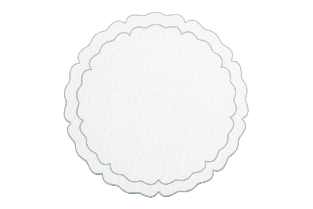 Vinilo Scalloped Placemat - Beige Edge