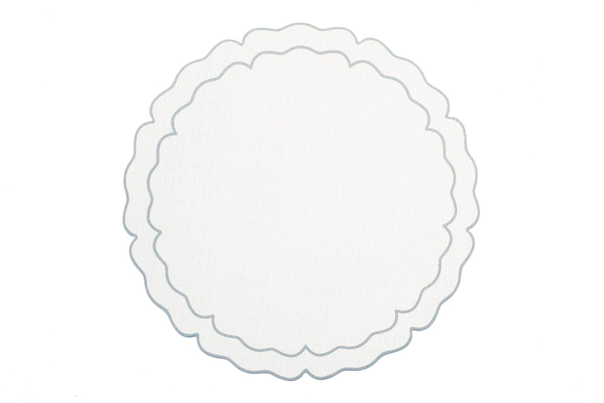 Vinilo Scalloped Placemat - Beige Edge