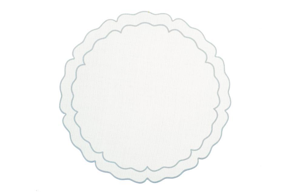 Vinilo Scalloped Placemat - Grey Edge