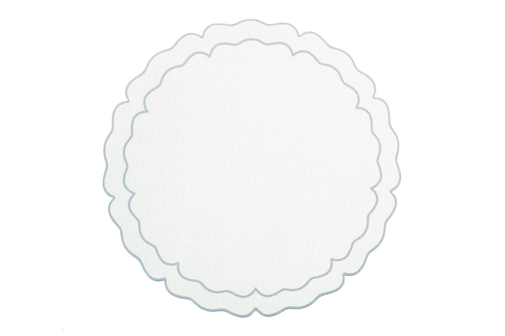 Vinilo Scalloped Placemat - Grey Edge
