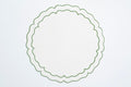 Vinilo Scalloped Placemat - Green Edge