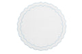 Vinilo Scalloped Placemat - Light Blue Edge