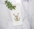 Laurel Wreath Stag, White (Bown/Green)