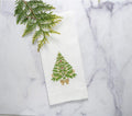 Italian Christmas Tree, White (Green/Gold)