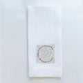 Towel, Monogram C, White (Taupe)