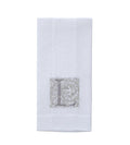 Towel, Monogram L, White (Taupe)