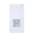 Towel, Monogram P, White (Taupe)