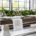 Towel, Monogram T, White (Taupe)