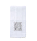 Towel, Monogram U, White (Taupe)