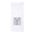 Towel, Monogram Y, White (Taupe)