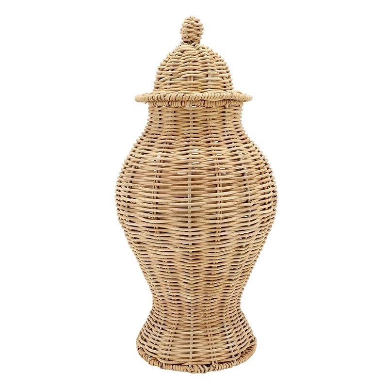 Rattan Ginger Jar - Large