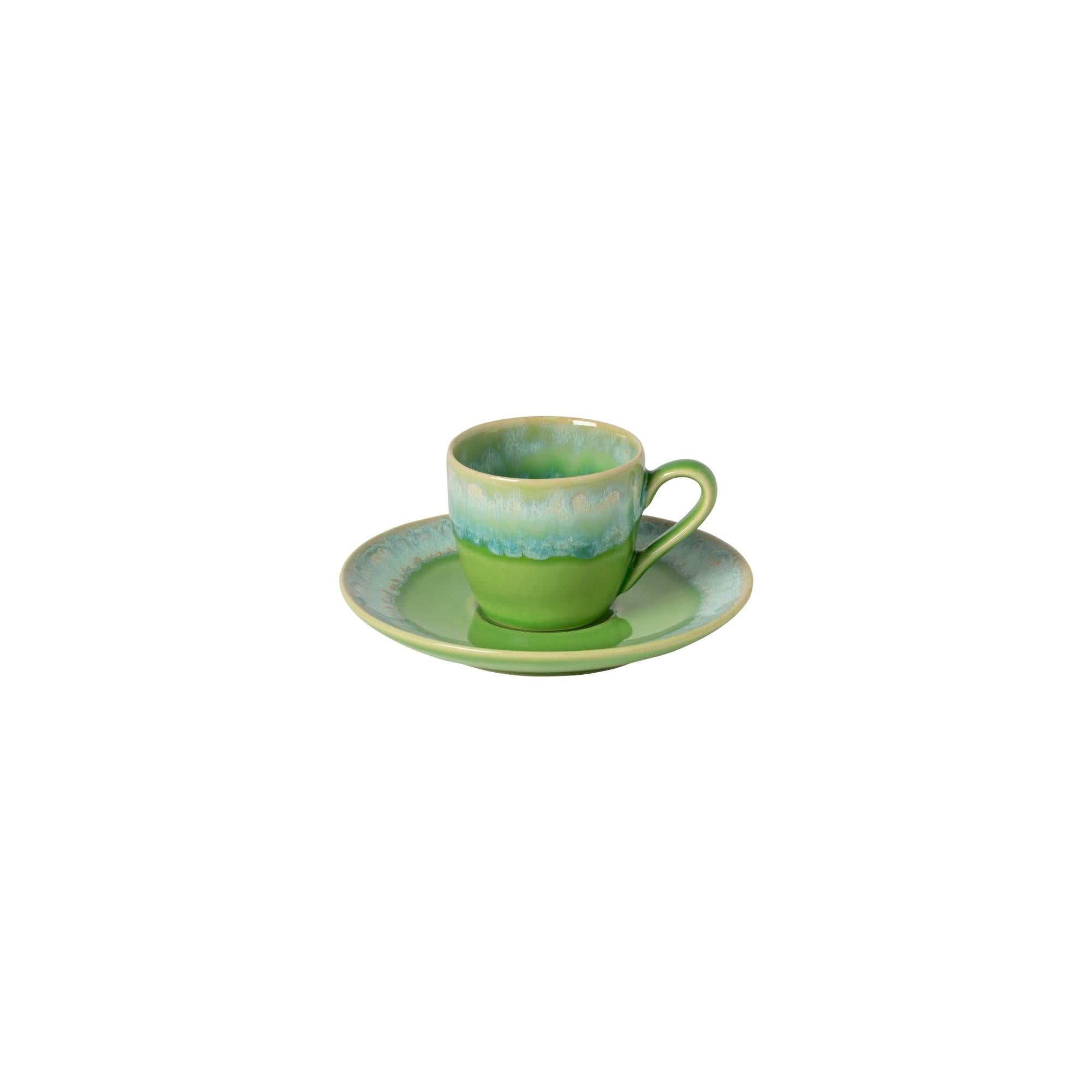 Coffee cup and saucer, Lime Green