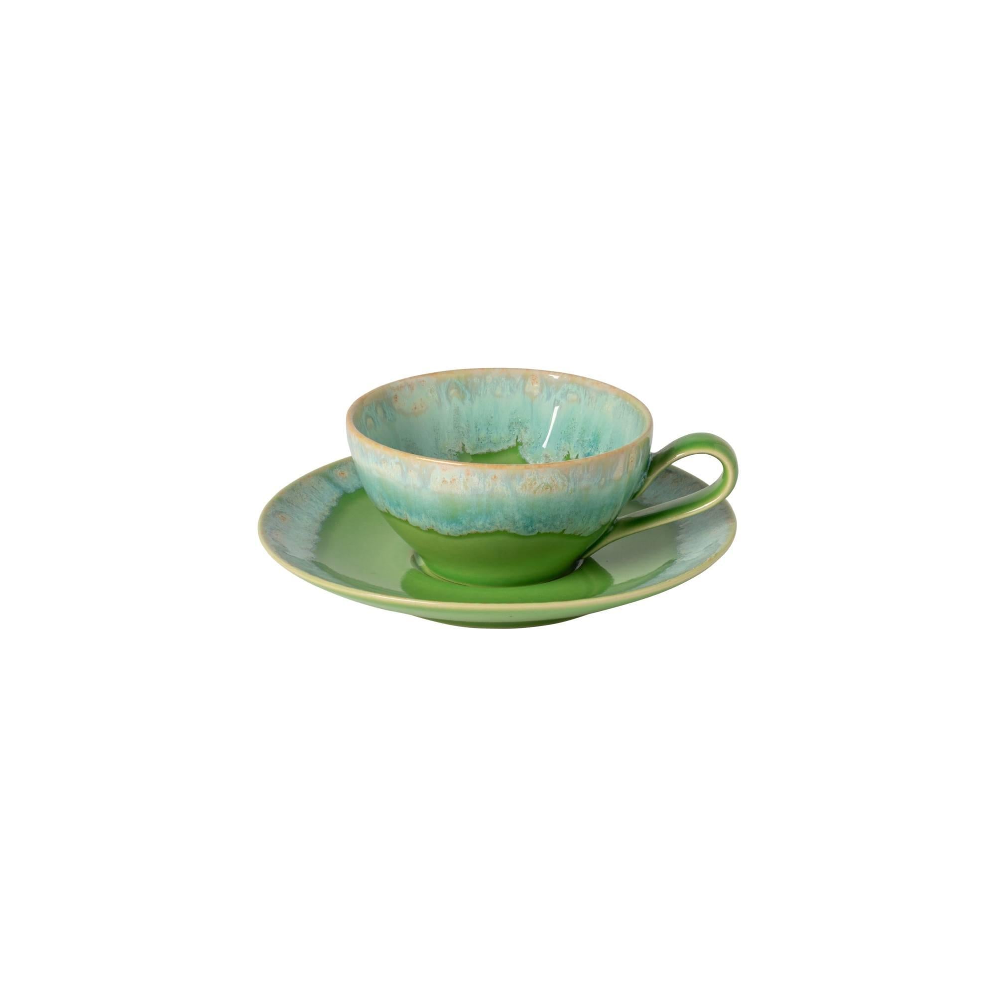 Tea cup and saucer, Lime Green