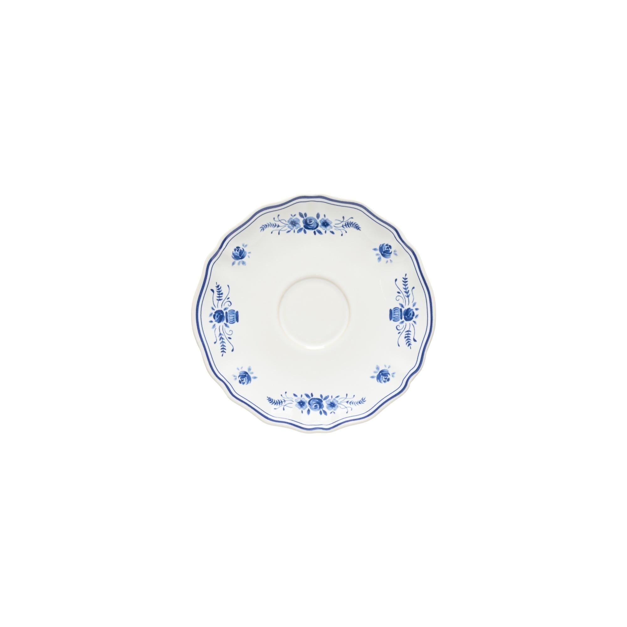 Tea saucer, White-Blue