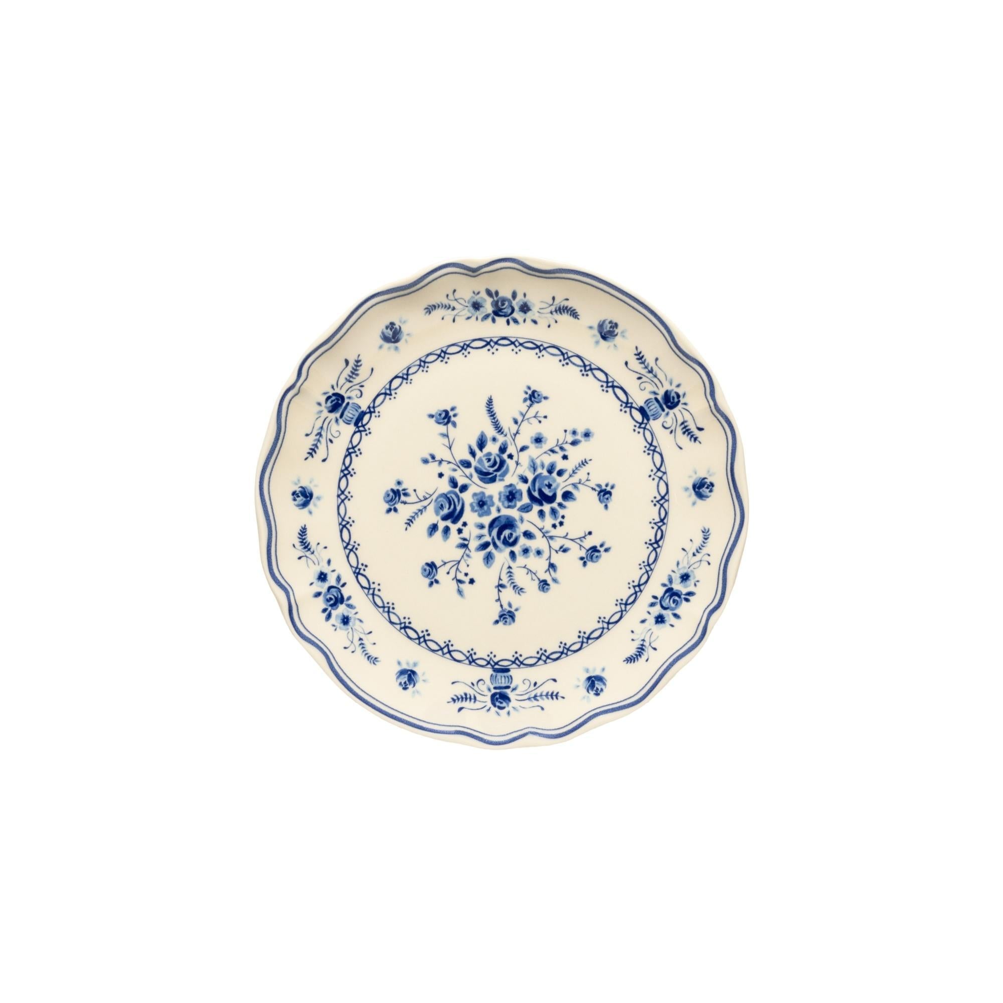 Salad Dessert Plate, Beige-Blue