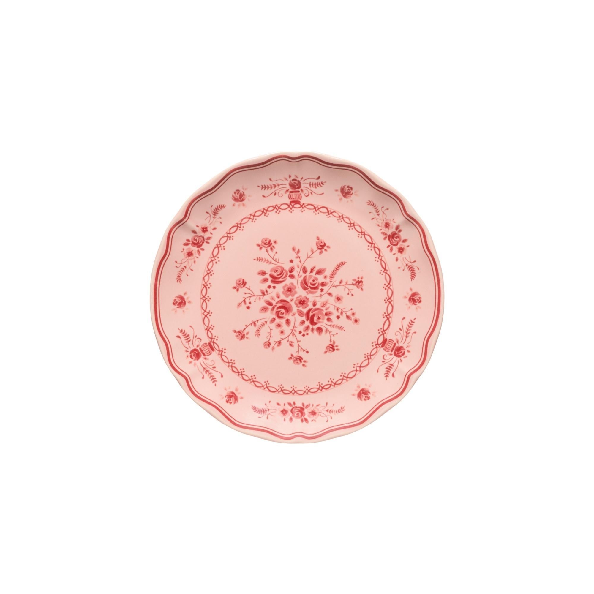 Salad Dessert Plate, Pink-Red