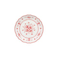 Salad Dessert Plate, White-Red
