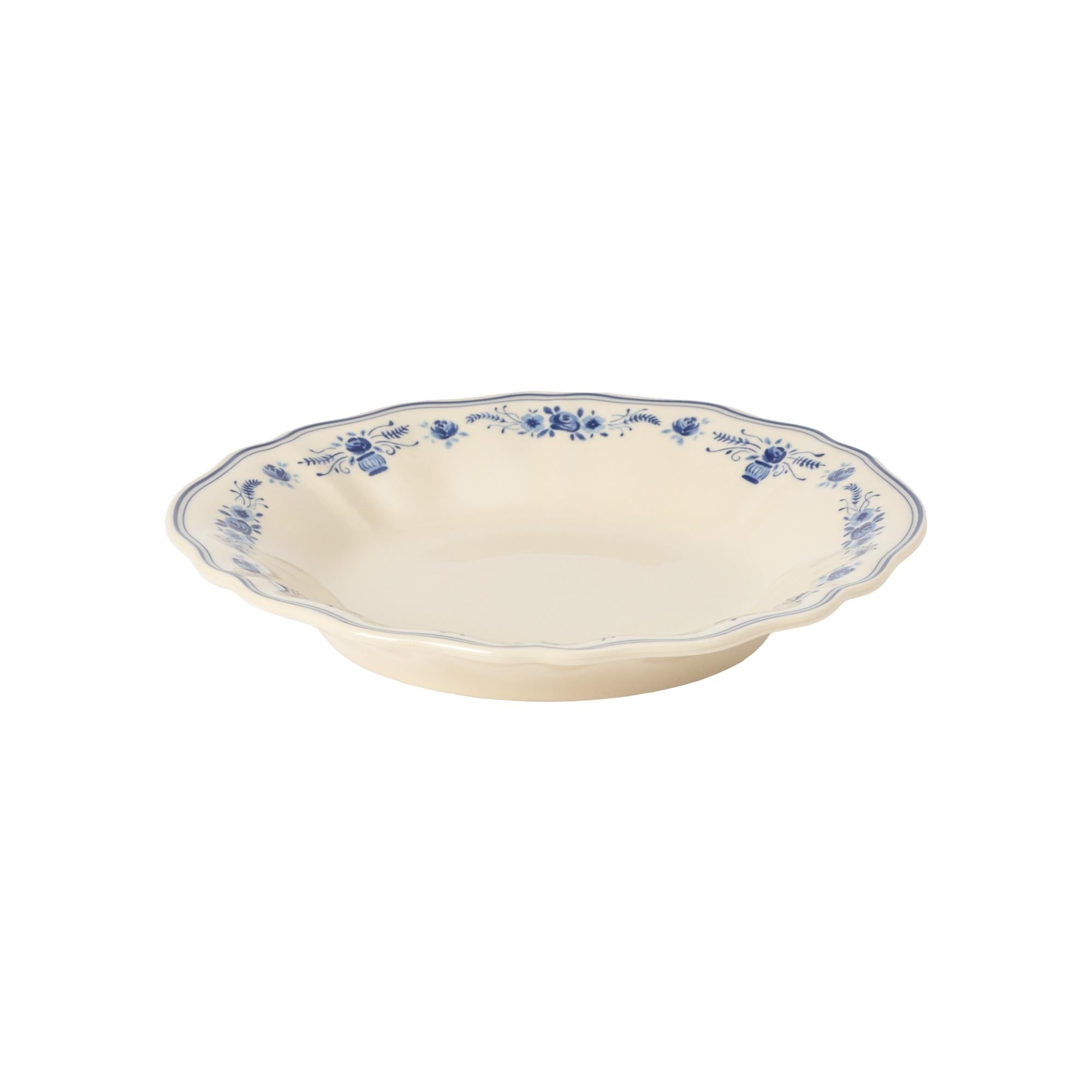 Soup Pasta Plate, Beige-Blue