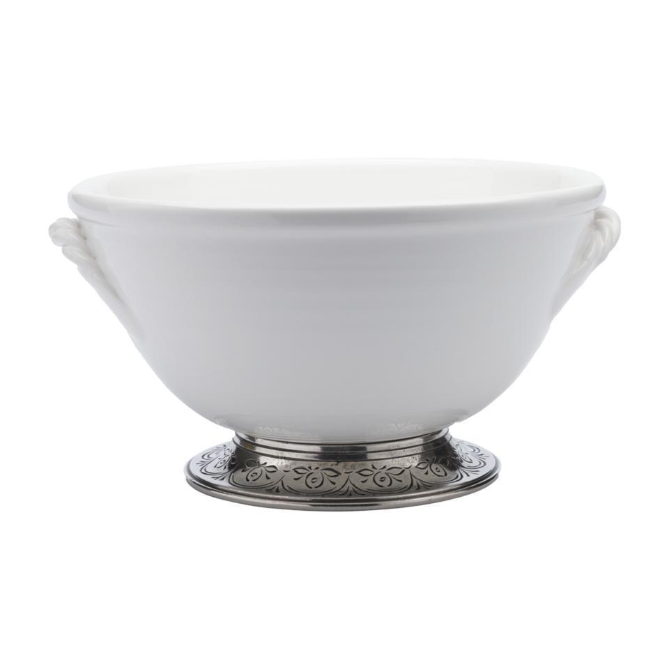 Footed Bowl with Rope Handles