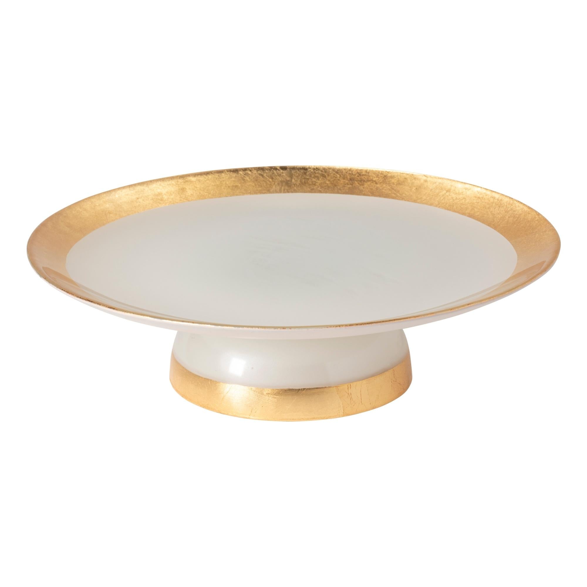 Glass band footed plate
